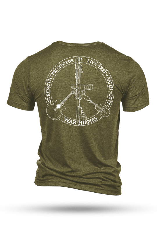 Men's Tri-Blend T-Shirt - War Hippies - Logo - Nine Line Apparel