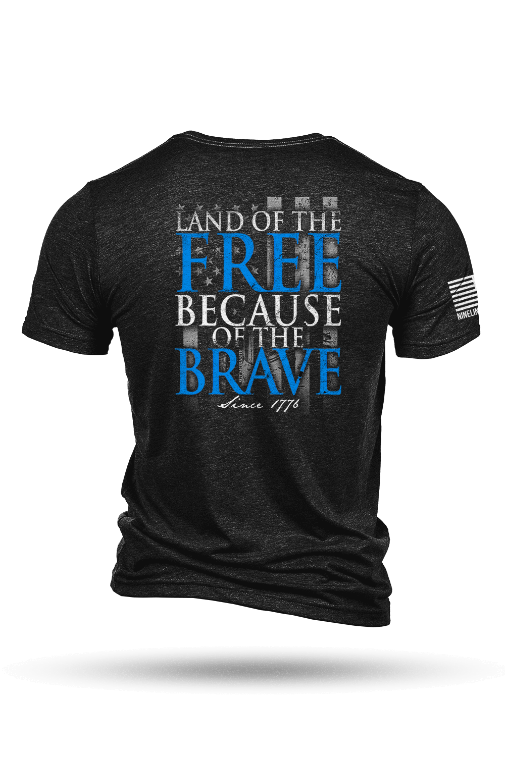 Tri-Blend T-Shirt - Because Of The Brave - Nine Line Apparel